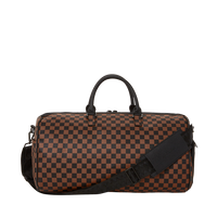 PINK DRIP BROWN CHECK DUFFLE
