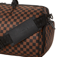 PINK DRIP BROWN CHECK DUFFLE