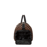 PINK DRIP BROWN CHECK DUFFLE