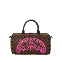 PINK DRIP BROWN CHECK MINI DUFFEL