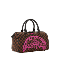 PINK DRIP BROWN CHECK MINI DUFFEL