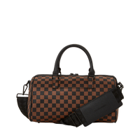 PINK DRIP BROWN CHECK MINI DUFFEL