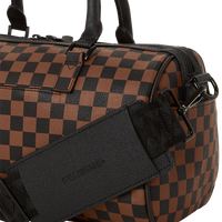 PINK DRIP BROWN CHECK MINI DUFFEL