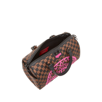 PINK DRIP BROWN CHECK MINI DUFFEL