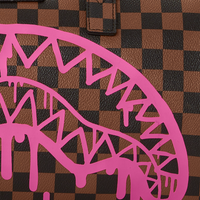 PINK DRIP BROWN CHECK MINI DUFFEL