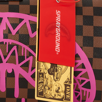 PINK DRIP BROWN CHECK MINI DUFFEL