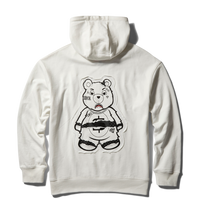 MONEY BEAR APPLIQUE HOODY (WHITE)