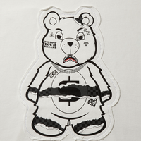 MONEY BEAR APPLIQUE HOODY (WHITE)