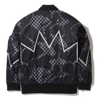 SHARK CAMO ZIP FRONT BOMBER JACKET