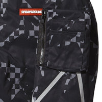 SHARK CAMO ZIP FRONT BOMBER JACKET