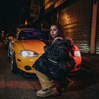 SHARK CAMO FUR HOOD WINTER COAT