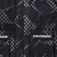 SHARK CAMO FUR HOOD WINTER COAT