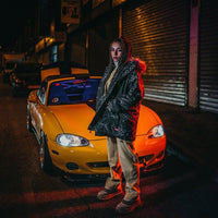 SHARK CAMO FUR HOOD WINTER COAT