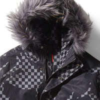 SHARK CAMO FUR HOOD WINTER COAT