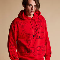 STAR WARS MANDALORIAN ARMOR HOODY (RED)