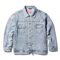 EMBROIDERED DENIM JACKET (BLUE)