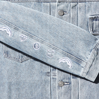 EMBROIDERED DENIM JACKET (BLUE)