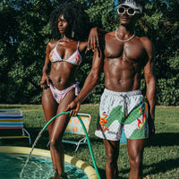 WTF ART SHOTO SWIM TRUNKS