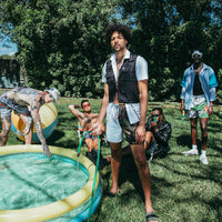 SPLIT BITE CAMO SHOTO SWIM TRUNKS