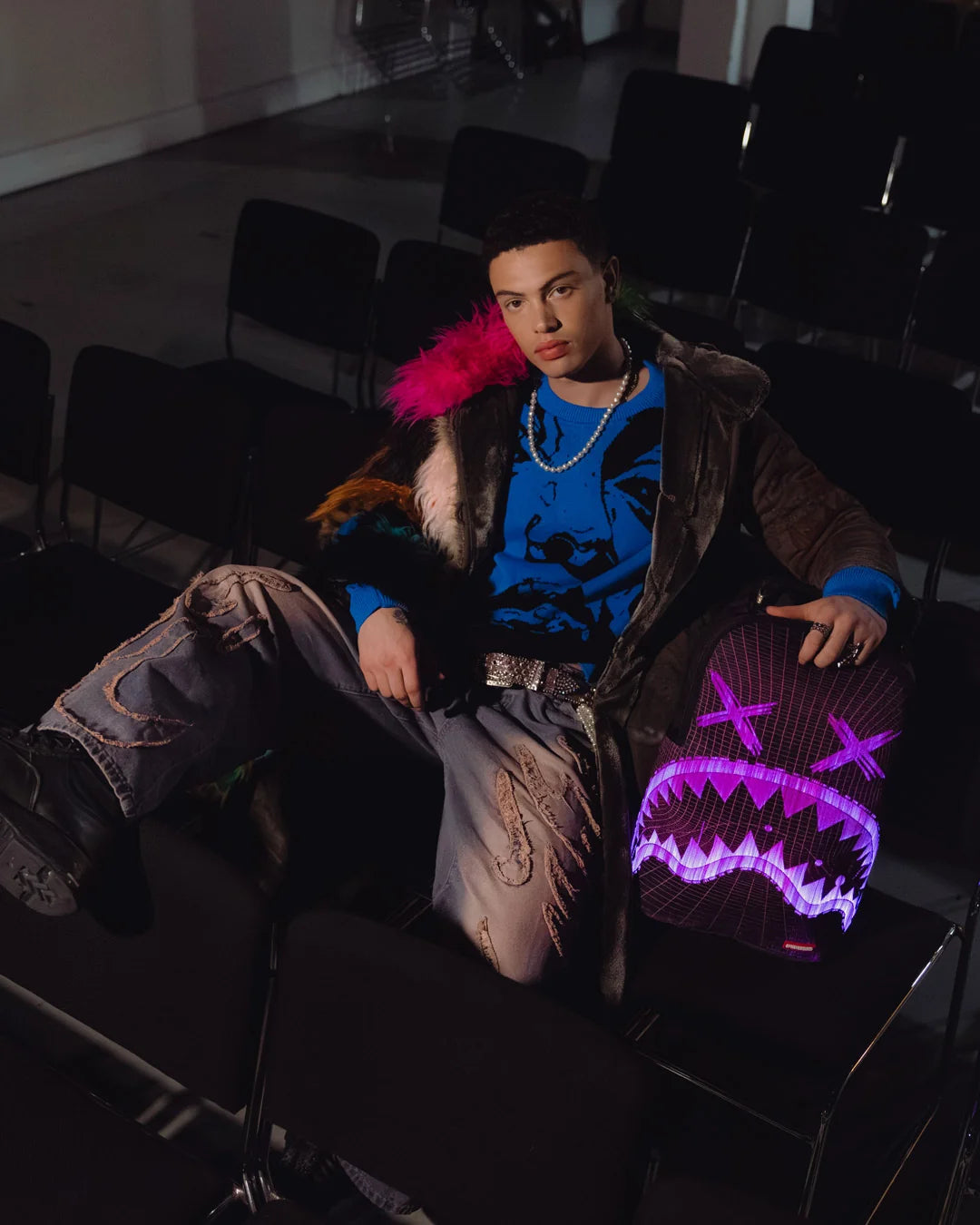 FIBER OPTICS PARTY SHARK BACKPACK