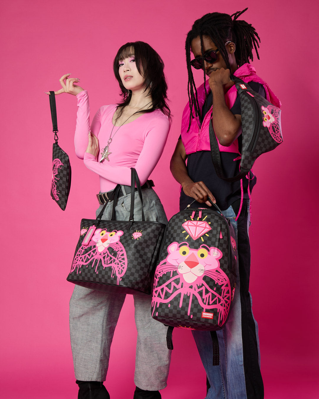 PINK PANTHER DRIPPY DIAMONDS SAVVY CROSSBODY