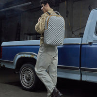GRAFF EMBOSSED CREAM CHECK DLXSV BACKPACK