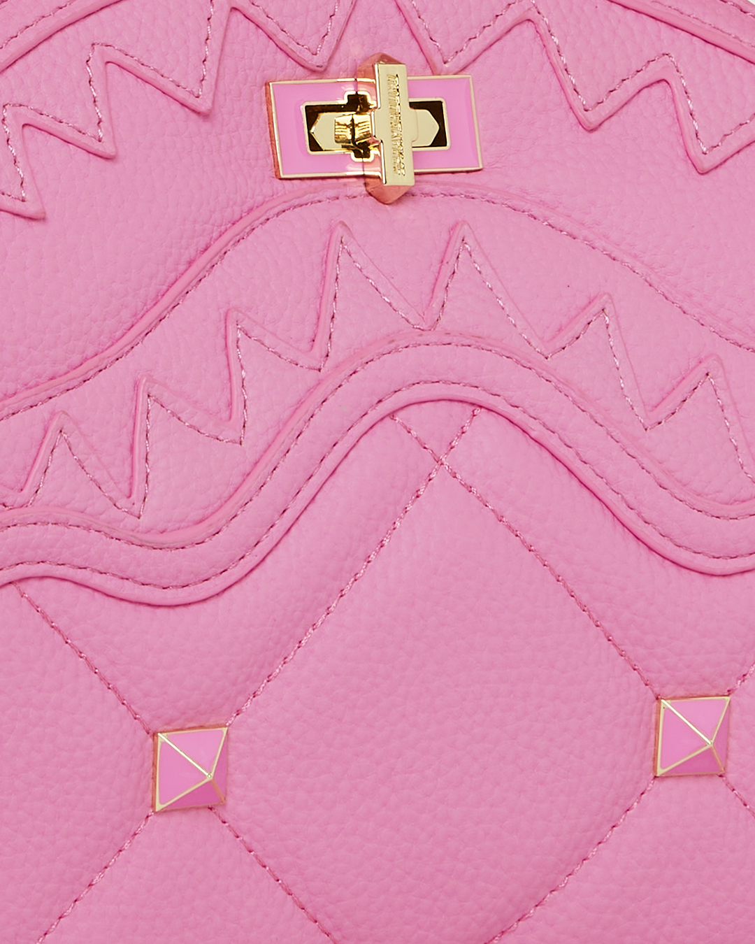 PRETTY PINK QUILTED SHARK HANDBAG