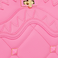 PRETTY PINK QUILTED SHARK HANDBAG