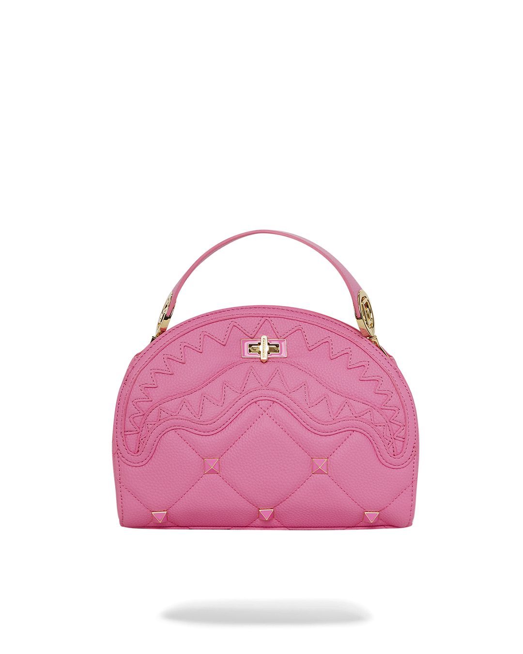 PRETTY PINK QUILTED SHARK HANDBAG