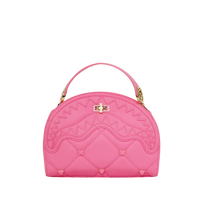 PRETTY PINK QUILTED SHARK HANDBAG