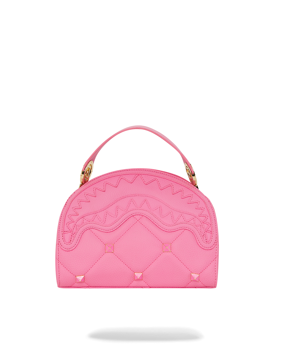 PRETTY PINK QUILTED SHARK HANDBAG