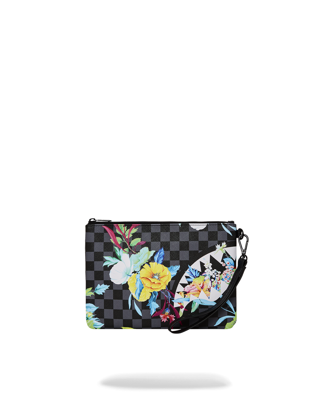 SHARKS IN PARIS NEON CHECK CROSSOVER CLUTCH