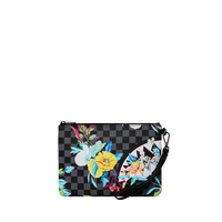 SHARKS IN PARIS NEON CHECK CROSSOVER CLUTCH