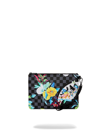SHARKS IN PARIS NEON CHECK CROSSOVER CLUTCH
