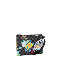 SHARKS IN PARIS NEON CHECK CROSSOVER CLUTCH