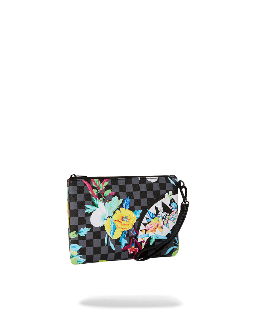 SHARKS IN PARIS NEON CHECK CROSSOVER CLUTCH