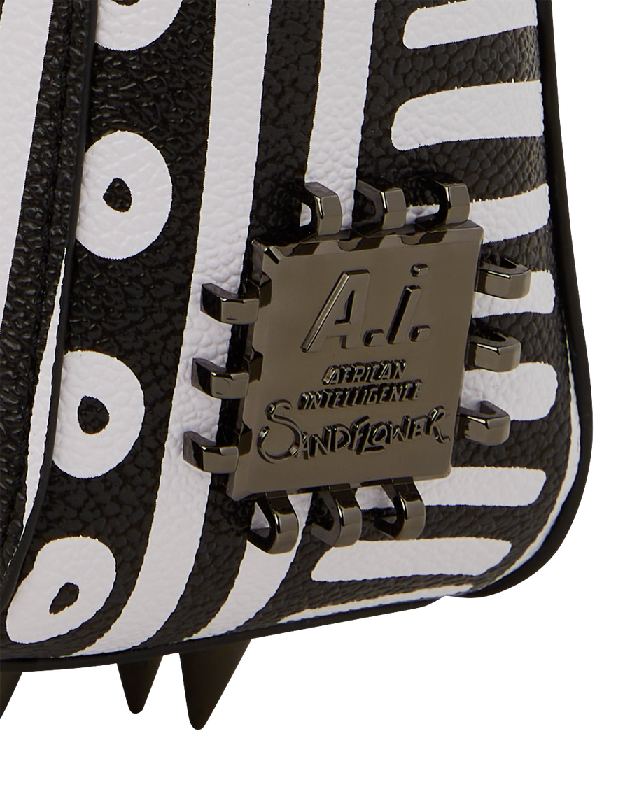 Ai TRIBAL B&W TURN-LOCK HANDBAG