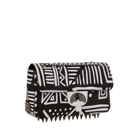 Ai TRIBAL B&W TURN-LOCK HANDBAG