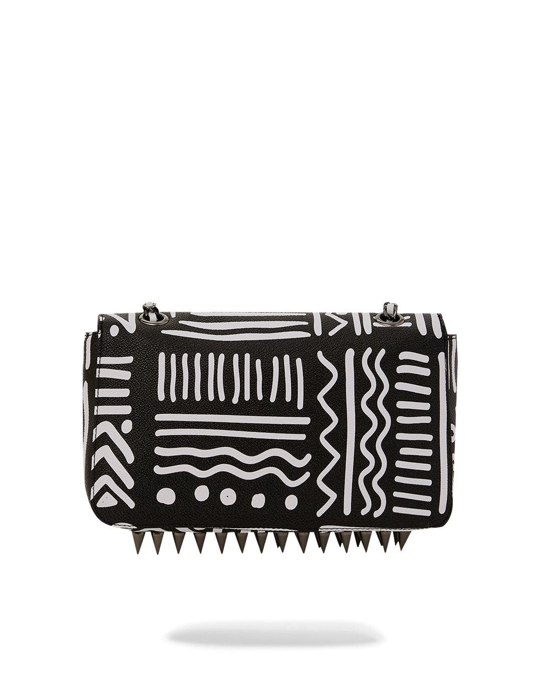 Ai TRIBAL B&W TURN-LOCK HANDBAG