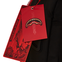 PRINTED RED ZIPPER SHARK DLXR BACKPACK