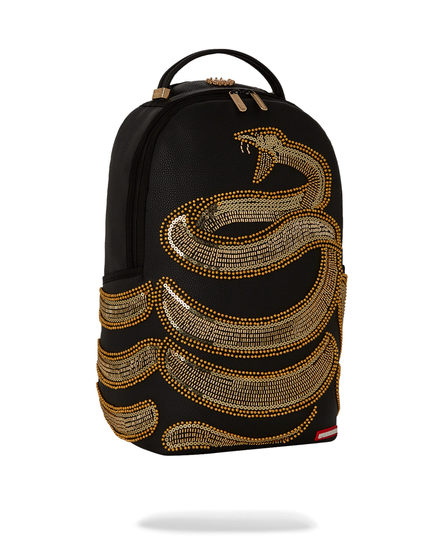 GOLD SEQUIN SNAKE DLXSV BACKPACK