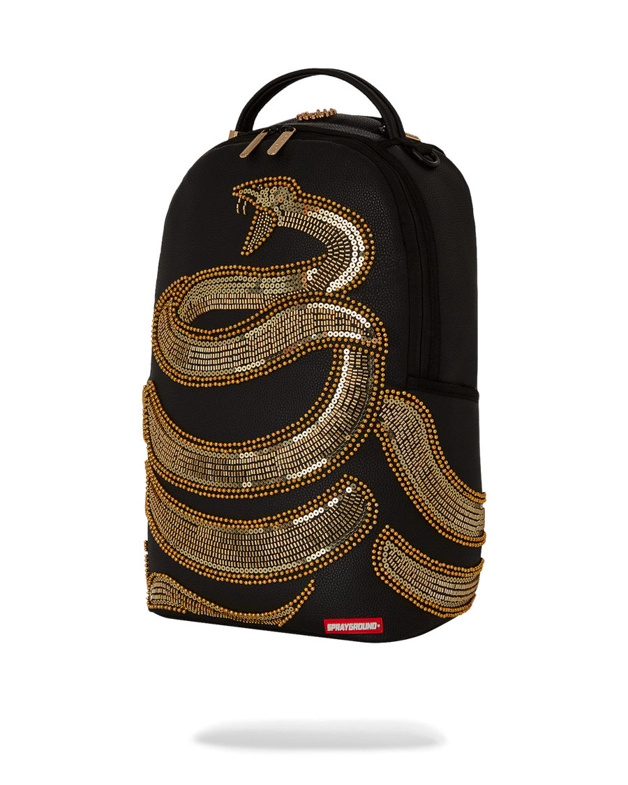 GOLD SEQUIN SNAKE DLXSV BACKPACK