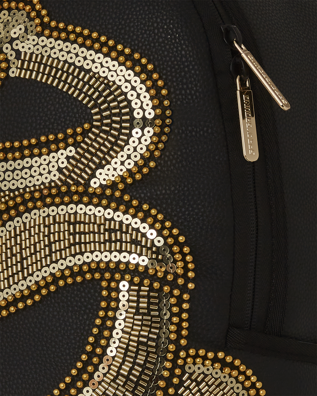 GOLD SEQUIN SNAKE DLXSV BACKPACK