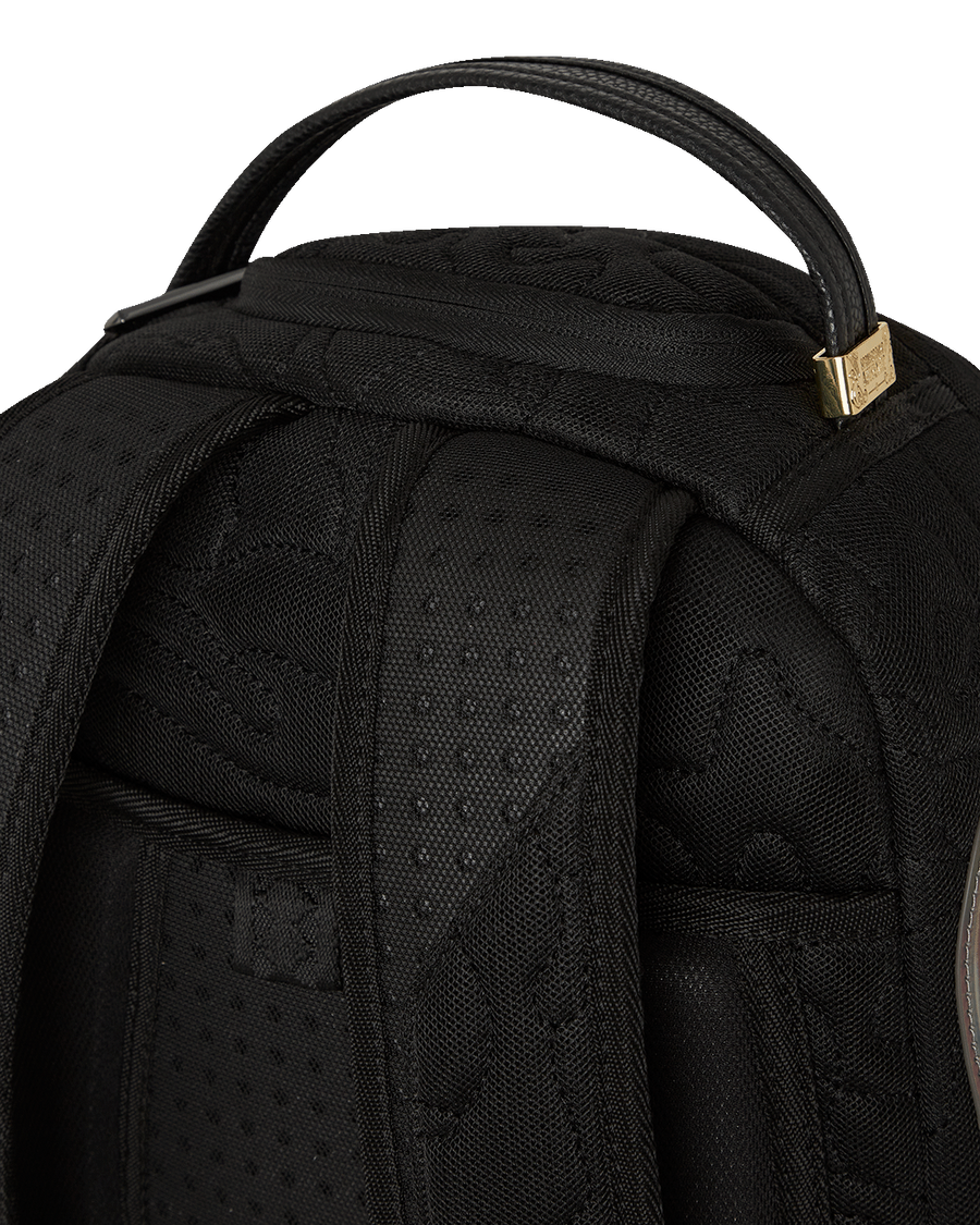 BLACK QUILTED IRRIDESCENT DLXS BACKPACK