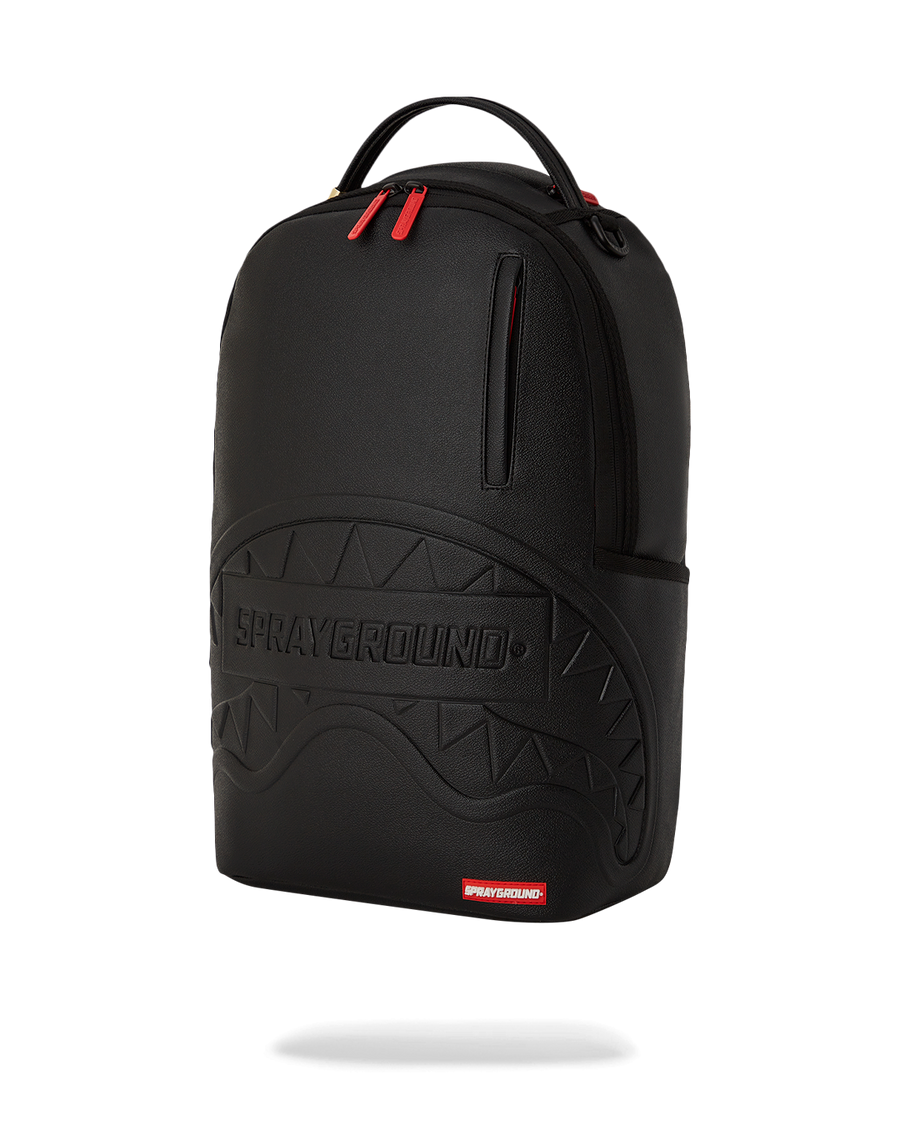 SHARK SMASH LOGO BLACK DLXS EMBOSSED BACKPACK