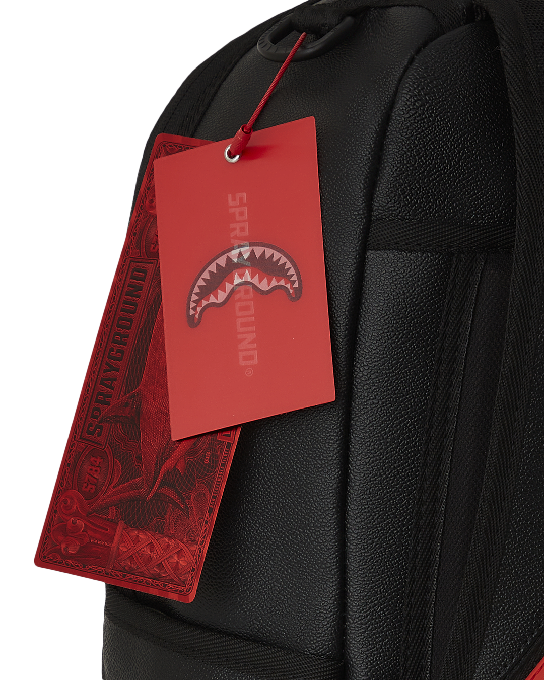 SHARK SMASH LOGO BLACK DLXS EMBOSSED BACKPACK