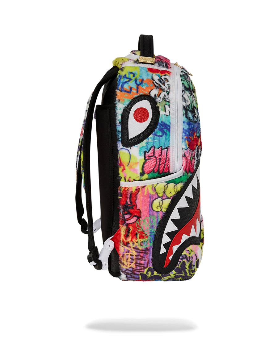 GRAFFITI FAUX FUR DLXSF BACKPACK