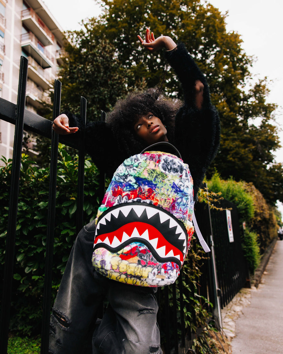 GRAFFITI FAUX FUR DLXSF BACKPACK