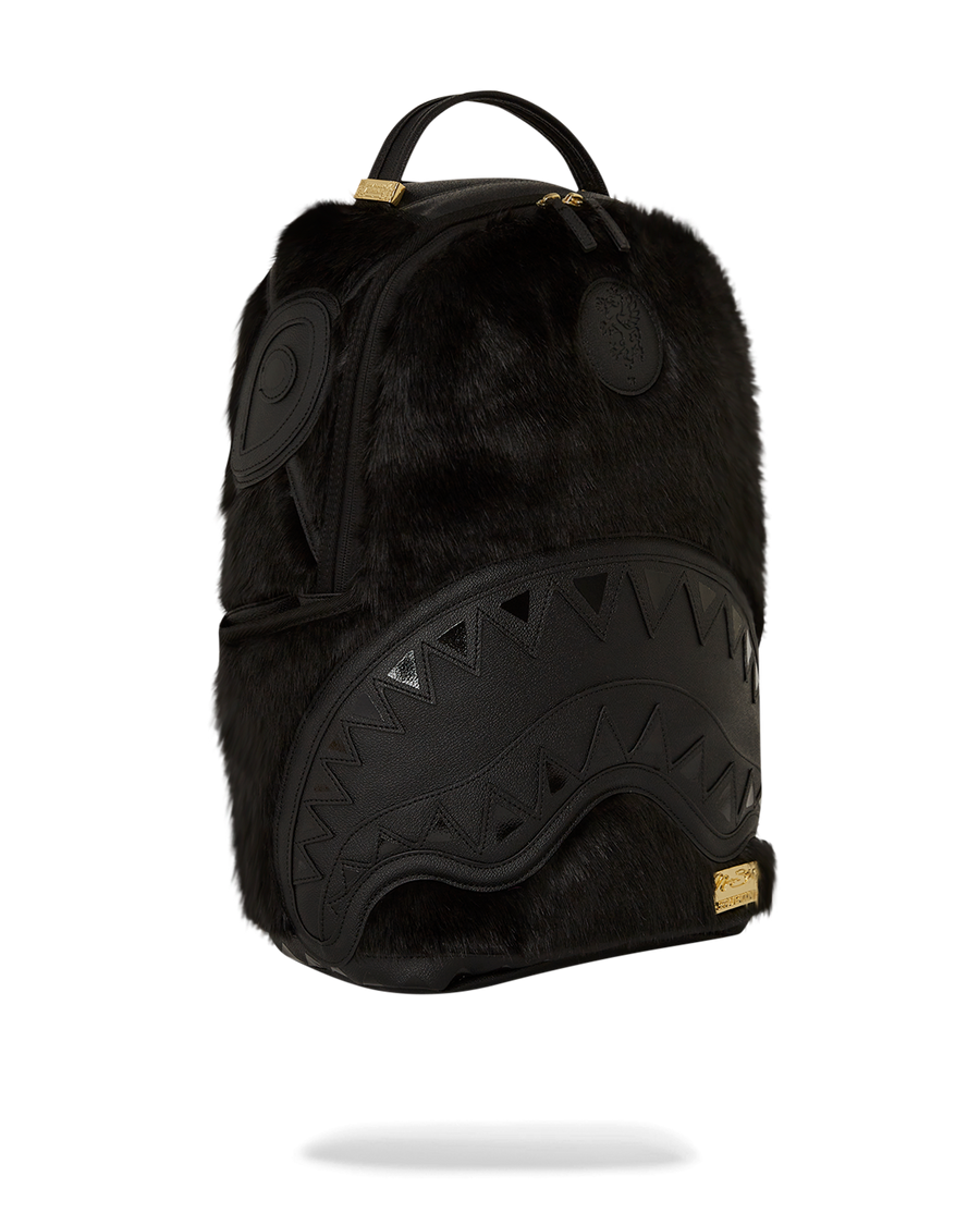 NISSIM BLACK DLXSF FAUX FUR BACKPACK