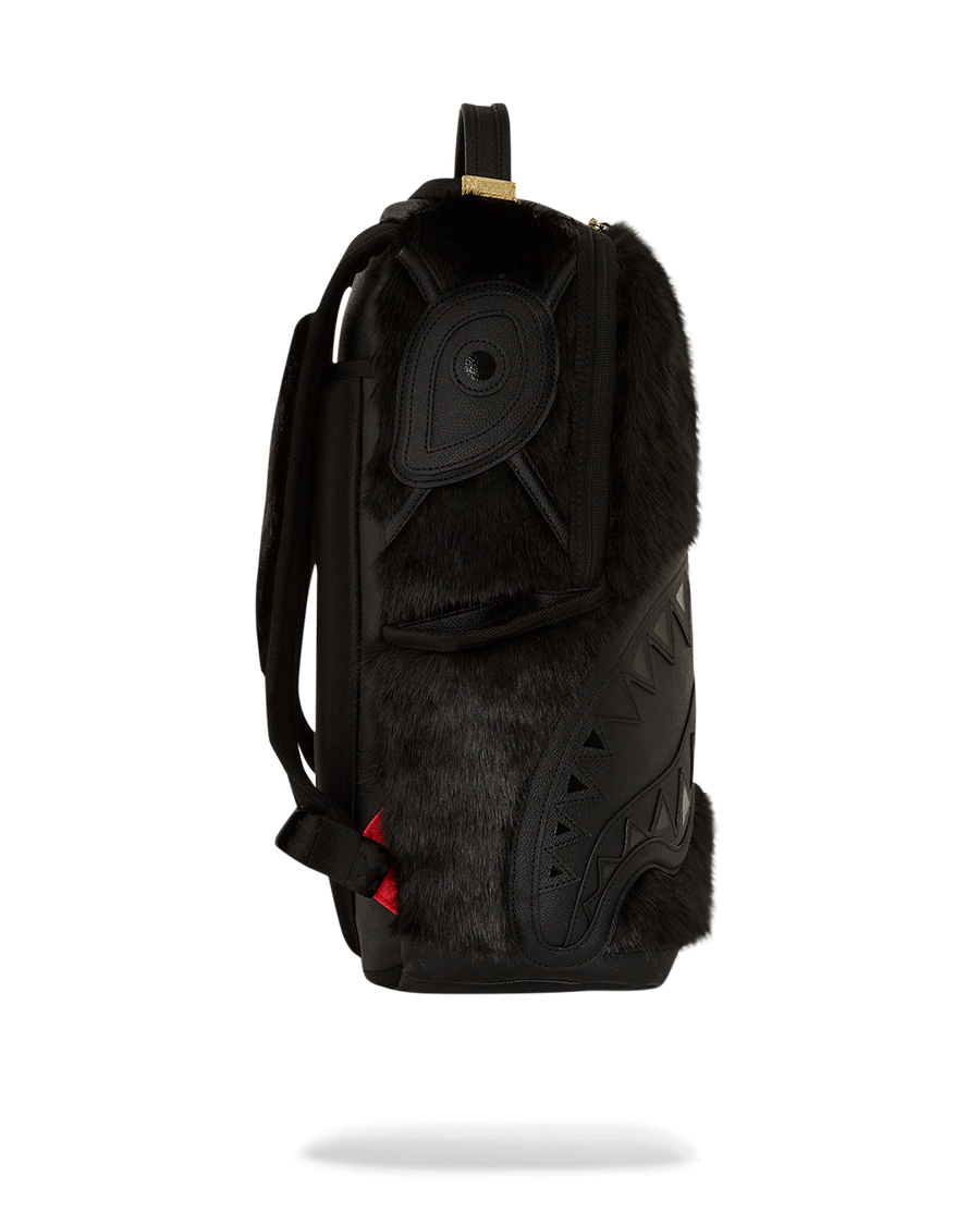 NISSIM BLACK DLXSF FAUX FUR BACKPACK